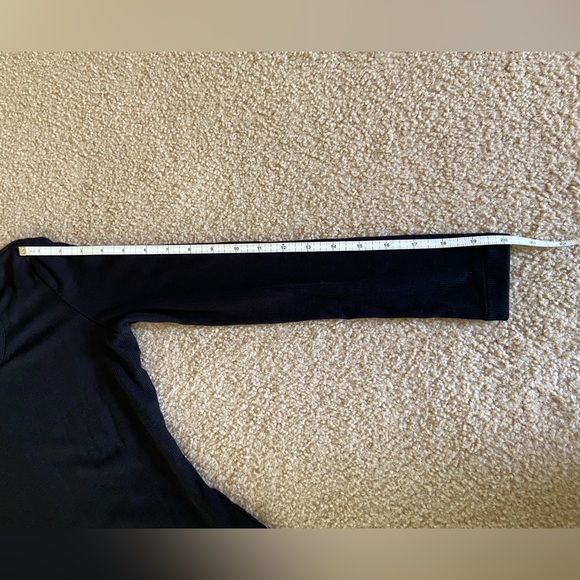 Marine Layer Lexi Rib Long Sleeve Midi Dress in Black - Picture 9 of 15